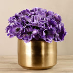 Artificial Anemone in Gold Pot - Bloomr