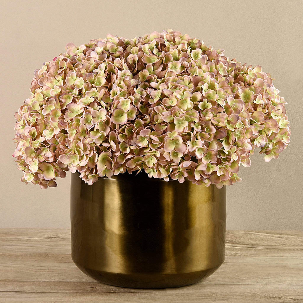 Artificial Hydrangea in Copper Vase - Bloomr